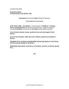 Board Of Directors Press Release