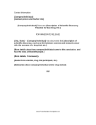 Health Press Release