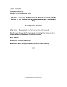 National Press Release